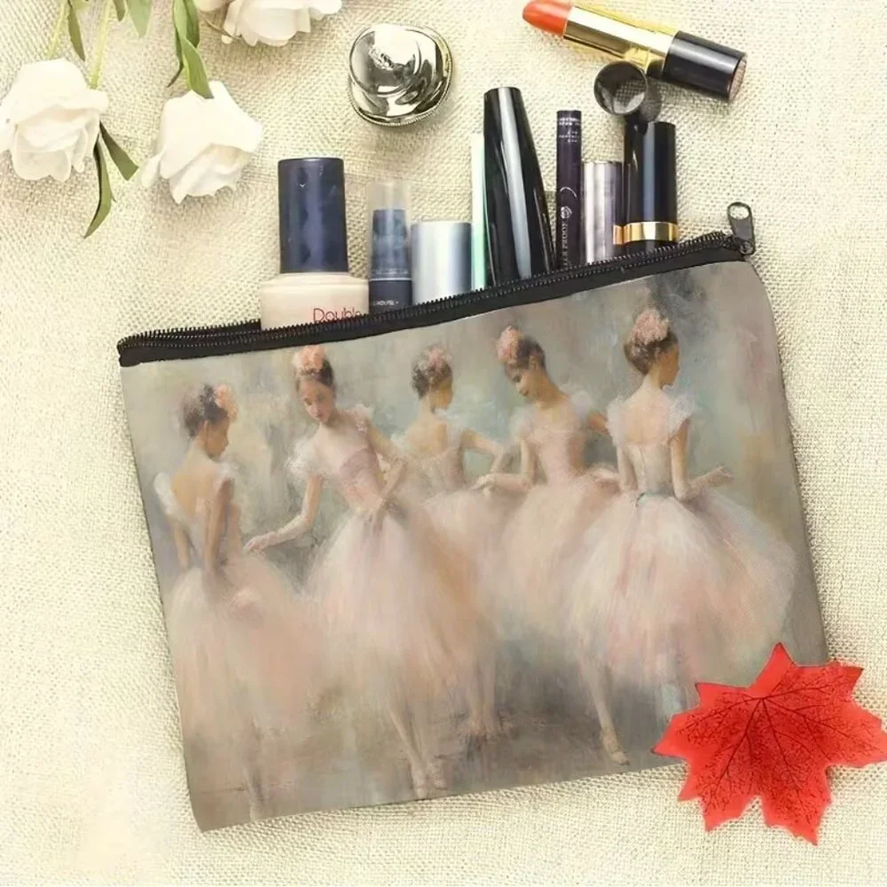 Beautiful Ballerina Ballet Dancers Canvas‎ Cosmetic Bag (BRAND-NEW!)